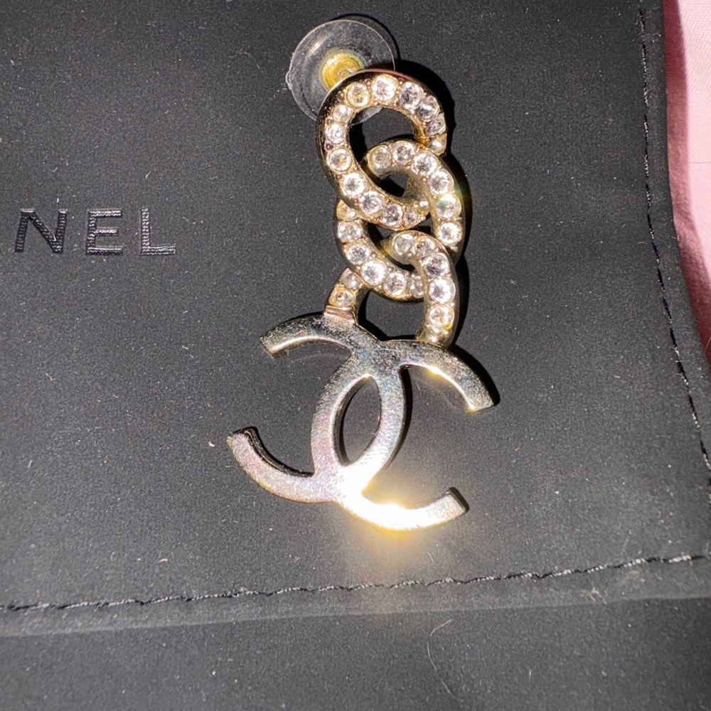Chanel gold and jewel statement earrings - Picture 4 of 4